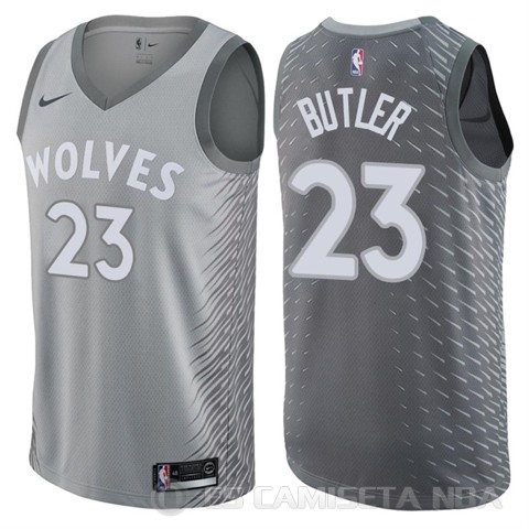 Camiseta Jimmy Butler #23 Minnesota Timberwolves Ciudad Gris - Haga un click en la imagen para cerrar
